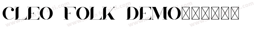 Cleo Folk Demo字体转换